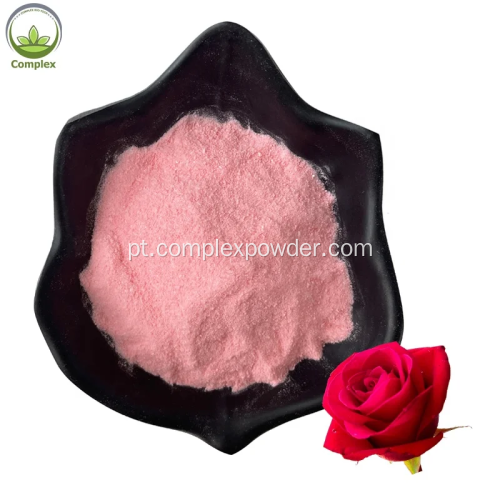 100% natural em pó de flor de rosa orgânico solúvel em água